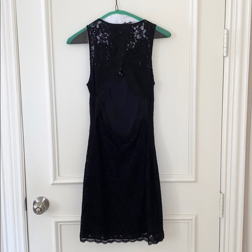 Express Black Lace Open Back Backless Cocktail Dr… - image 4